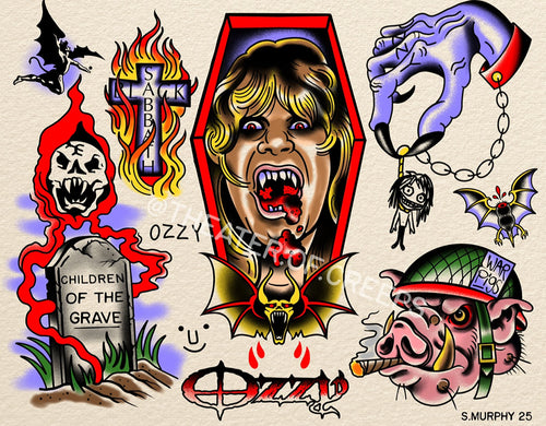 Children Of The Grave Tattoo Flash 11x14” *PREORDER