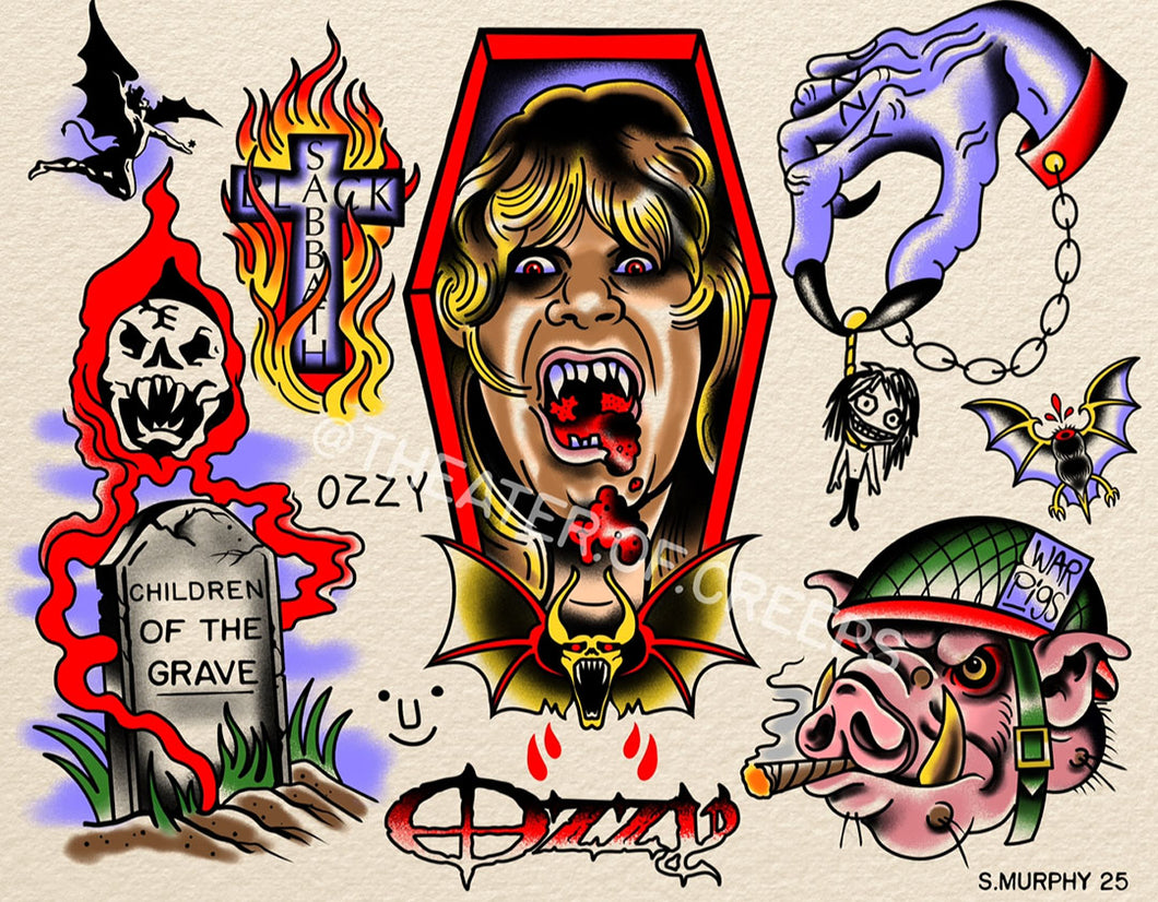 Children Of The Grave Tattoo Flash 11x14” *PREORDER